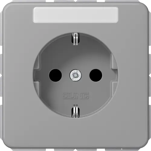 JUNG CD 1520 NNA GR wandcontactdoos randaarde tekstvenster CD500 grijs