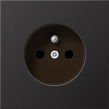 JUNG AL 1520 FKI D wandcontactdoos penaarde Safety+ LS990 dark gelakt aluminium