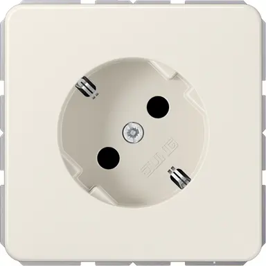 JUNG 520-45 NZ wandcontactdoos randaarde 45 graden CD500 creme