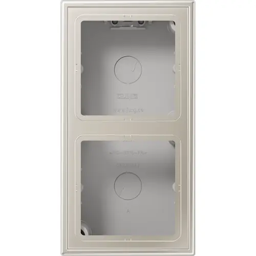 JUNG ES 2582 A-L opbouwbak 2-voudig LS990 edelstaal