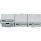 JUNG 623 NAW wandcontactdoos randaarde 3-voudig horizontaal met klapdeksel en tekstvenster opbouw IP44 WG600