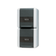 JUNG 822 NAW wandcontactdoos 16A 2-voudig randaarde opbouw IP44 verticaal WG800