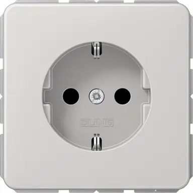 JUNG CD 1520 NKI LG wandcontactdoos randaarde Safety+ CD500 lichtgrijs