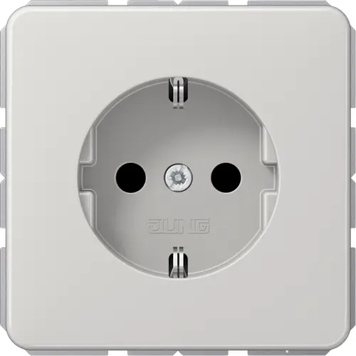 JUNG CD 1520 NKI LG wandcontactdoos randaarde Safety+ CD500 lichtgrijs