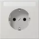 JUNG LS 1520 NNA LG wandcontactdoos randaarde tekstvenster LS990 lichtgrijs