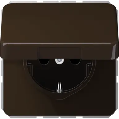 JUNG CD 1520 NBFKL BR wandcontactdoos randaarde klapdeksel CD500 bruin