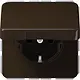 JUNG CD 1520 NBFKL BR wandcontactdoos randaarde klapdeksel CD500 bruin