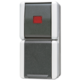 JUNG 876 KOW combinatieschakelaar met controlevenster opbouw IP44 verticaal WG800