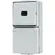 JUNG 671 W combinatie pulsdrukker/wandcontactdoos randaarde opbouw IP44 WG600