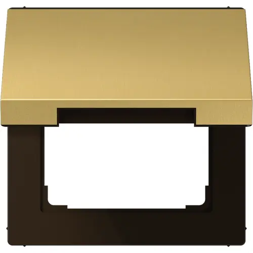 JUNG ME 2990 KL C klapdeksel voor wandcontactdoos en centraaldelen van 50 x 50 mm LS990 messing klassiek