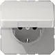 JUNG CD 1520 NBFKL LG wandcontactdoos randaarde klapdeksel CD500 lichtgrijs