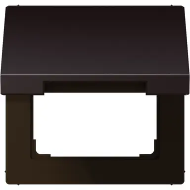 JUNG AL 2990 KL D klapdeksel voor wandcontactdoos en centraaldelen van 50 x 50 mm LS990 dark gelakt aluminium