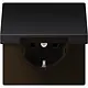 JUNG AL 1520 NKIKL D wandcontactdoos randaarde Safety+ klapdeksel LS990 dark gelakt aluminium