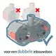 JUNG AS 1520-2 wandcontactdoos 2-voudig voorbedraad voor duo-inbouwdoos AS500 creme
