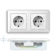 JUNG AS 1520-2 WW wandcontactdoos 2-voudig randaarde voorbedraad voor duo-inbouwdoos AS500 alpine wit