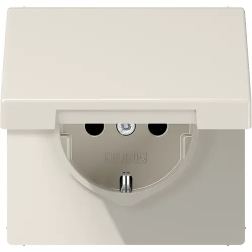 JUNG LS 1520 NKL wandcontactdoos randaarde klapdeksel LS990 creme