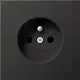 JUNG AL 1520 FKI AN wandcontactdoos penaarde Safety+ LS990 antraciet gelakt aluminium