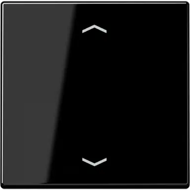 JUNG A 1700 P SW knop met pijlsymbolen tbv elektronische jaloezieactor A-range zwart glans