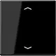 JUNG A 1700 P SW knop met pijlsymbolen tbv elektronische jaloezieactor A-range zwart glans