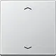 JUNG A 1700 P AL knop met pijlsymbolen tbv elektronische jaloezieactor A-range aluminium