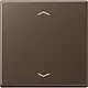 JUNG A 1700 P MO knop met pijlsymbolen tbv elektronische jaloezieactor A-range mokka