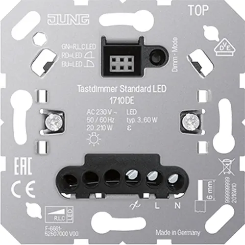 JUNG 1710 DE tastdimmer standaard LED 3-60 Watt