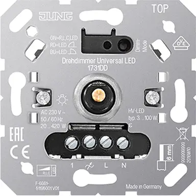 JUNG 1731 DD universele LED-dimmer 3-100 Watt