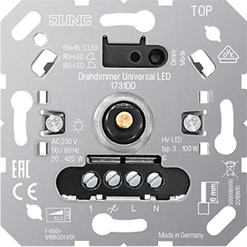 JUNG 1731 DD universele LED-dimmer 3-100 Watt