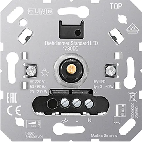 JUNG 1730 DD standaard LED-dimmer 3-60 Watt