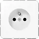 JUNG CD 1520 FKI WW wandcontactdoos penaarde Safety+ CD500 alpine wit