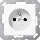 JUNG A 1520 FKI WW wandcontactdoos penaarde Safety+ A-range alpine wit