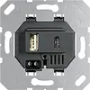 JUNG USB 15 CA SW USB-lader 2-voudig type A en type C totaal 3000mA zwart glans