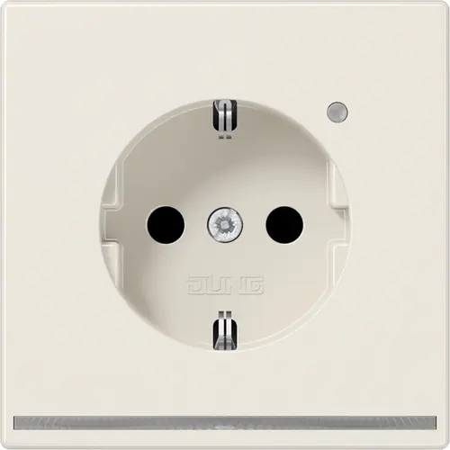 JUNG LS 1520-O LNW wandcontactdoos randaarde Safety+ met LED-orientatieverlichting LS990 creme