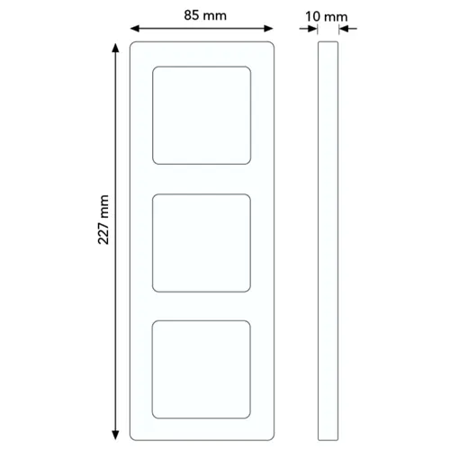 JUNG A 5583 BF WW afdekraam 3-voudig A550 alpine wit