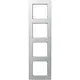 JUNG AF 584 BF AL afdekraam 4-voudig A Flow aluminium