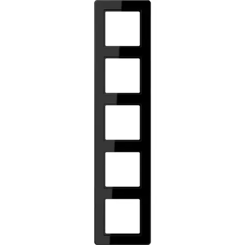 JUNG AF 585 BF SW afdekraam 5-voudig A Flow zwart glans