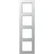 JUNG A 5584 BF AL afdekraam 4-voudig A550 aluminium