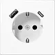 JUNG LS 1520-15 CA WW wandcontactdoos randaarde Safety+ met USB type A en C LS990 alpine wit