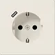 JUNG LS 1520-18 C wandcontactdoos randaarde Safety+ met USB-C LS990 creme