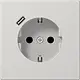 JUNG LS 1520-18 C LG wandcontactdoos randaarde Safety+ met USB-C LS990 lichtgrijs