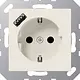 JUNG A 1520-18 A wandcontactdoos randaarde Safety+ met USB-A A-range creme