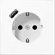 JUNG LS 1520-18 A WW wandcontactdoos randaarde Safety+ met USB-A LS990 alpine wit
