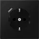 JUNG LS 1520-18 C SWM wandcontactdoos randaarde Safety+ met USB-C LS990 grafietzwart mat