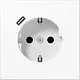JUNG LS 1520-18 C WW wandcontactdoos randaarde Safety+ met USB-C LS990 alpine wit