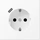 JUNG LS 1520-18 C WWM wandcontactdoos randaarde Safety+ met USB-C LS990 sneeuwwit mat