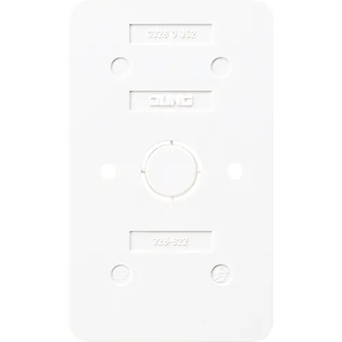 JUNG 328-622 WW bodemplaat 2-voudig contactdozen vlamwerend AP600 alpine wit