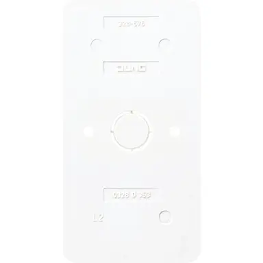 JUNG 328-676 WW bodemplaat 2-voudig combinaties schakelaar/contactdoos vlamwerend AP600 alpine wit