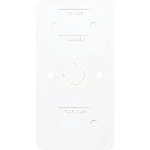 JUNG 328-676 WW bodemplaat 2-voudig combinaties schakelaar/contactdoos vlamwerend AP600 alpine wit