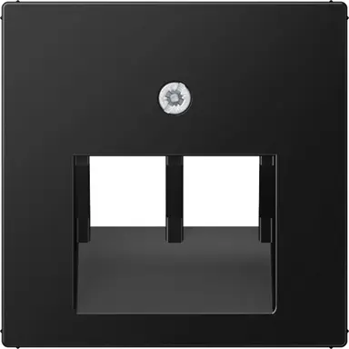 JUNG A 569-2 BFPLUA SWM centraalplaat 2-voudig tbv RJ45 wandcontactdoos A-range grafietzwart mat