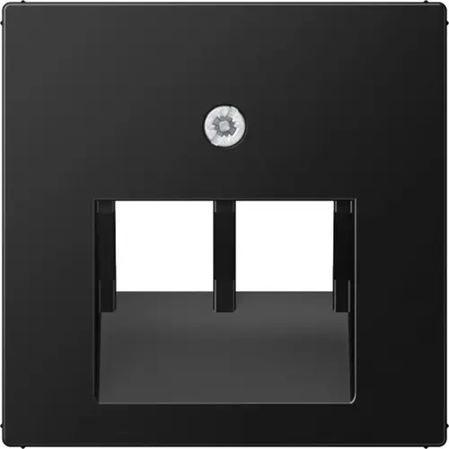 JUNG A 569-2 BFPLUA SWM centraalplaat 2-voudig tbv RJ45 wandcontactdoos A-range grafietzwart mat